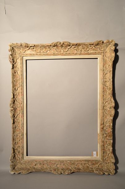 null FRAME in carved, painted and patinated wood known as Montparnasse
Circa 1950
53...