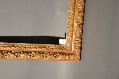 null FRAME in carved and gilded oak with laurel bundles and ribbons
Louis XIII period...