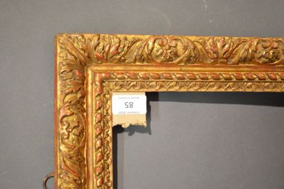 null FRAME in carved and gilded oak decorated with foliage and ribbons
Louis XIII...