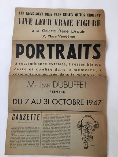 DUBUFFET Jean PORTRAITS Les gens sont bien plus beaux qu'ils croient. Catalogue....