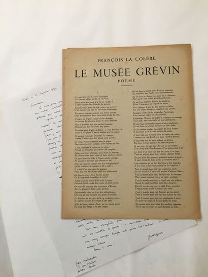 [ARAGON Louis] François LA COLÈRE THE MUSÉE GRÉVIN. 1943. Special print of the Midnight...