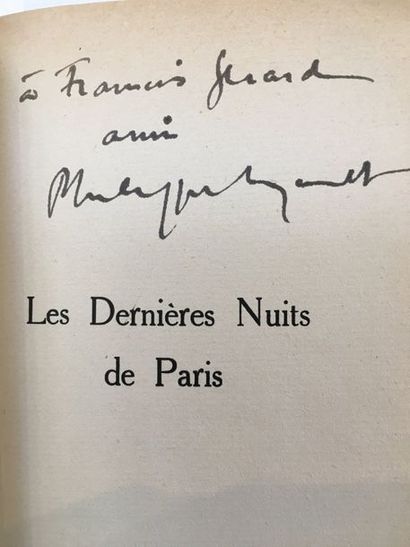 SOUPAULT Philippe THE LAST FEW NIGHTS OF BETTING. Paris, Calmann-Lévy, 1928. In-8...
