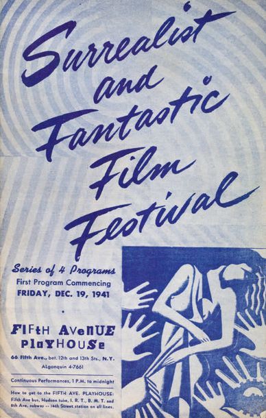 null [SURREALIST] SURREALIST AND FANTASTIC FILM FESTIVAL. New York, 1941. In-8 stapled.
Original...