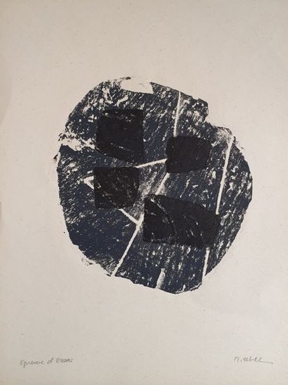 UBAC Raoul ARDOISE GRAVÉE SIGNÉE. 37,5 x 28 cm, sous passe-partout.
Ardoise gravée,...