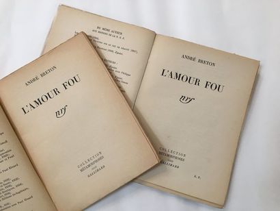 BRETON André L'AMOUR FOU. Paris, Gallimard, Collection Métamorphoses, 1937. In-12,...