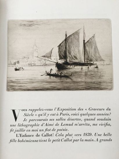 BARRÈS (Maurice). La Mort de Venise. Paris, Éditions d'art Devambez, 1926. In-4,...