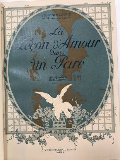 BOYLESVE (René). Love Lesson in the Park. Paris, Librairie de la Collection des Dix,...