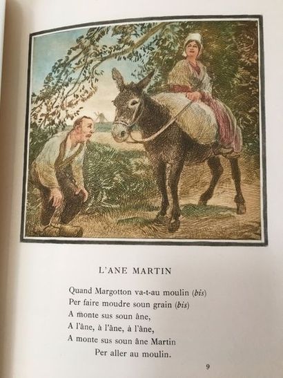 null CHANSONS DE SAINTONGE. Paris, Aux dépens de deux amateurs, 1911. In-4, maroquin...