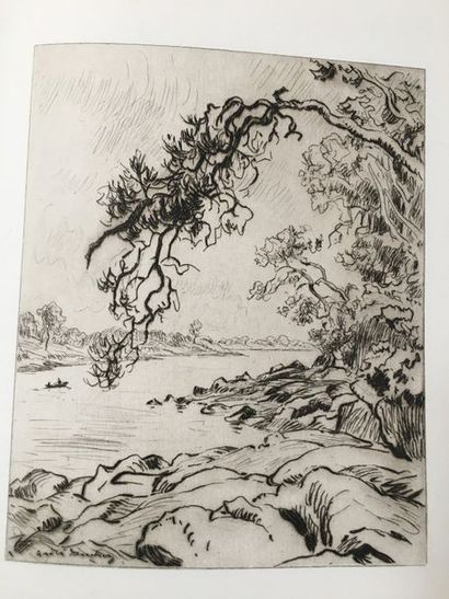 CHEVRILLON (André). La Mer dans les bois. Paris, 1928. In-4, en feuilles, emboîtage...