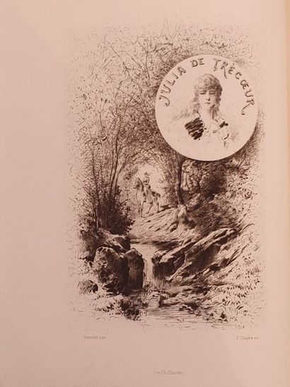 FEUILLET (Octave). Julia de Trécœur. Paris, Calmann-Lévy, 1885. In-8, bradel demi-maroquin...