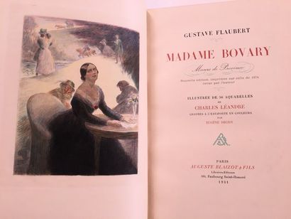 FLAUBERT (Gustave). Madame Bovary. Paris, Auguste Blaizot, 1931. Fort in-4, blue...