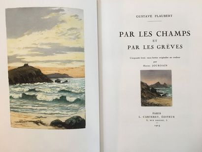 FLAUBERT (Gustave) Par les champs et par les grèves. Paris, L. Carteret, 1924. In-4,...