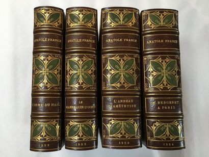France (Anatole). Contemporary history. Paris, Simon Kra, 1922-1923. 4 volumes in-4,...