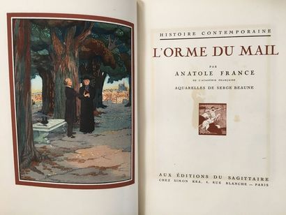 France (Anatole). Histoire contemporaine. Paris, Simon Kra, 1922-1923. 4 volumes...