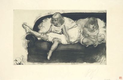 LEGRAND (Louis). Les Petites du ballet. Paris, Gustave Pellet, s.d. [1893]. In-folio,...
