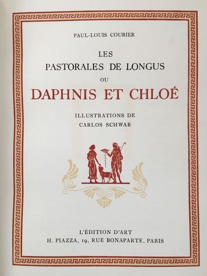 LONGUS. Les Pastorales ou Daphnis et Chloé. Paris, L'Édition d'art H. Piazza, 1926....