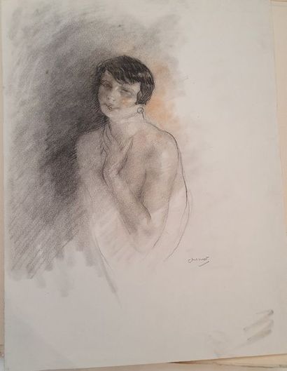 LOUYS (Pierre). La Femme et le pantin. Paris, Devambez, 1928. In-4, en feuilles,...