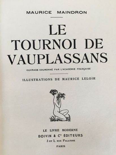 MAINDRON (Maurice). Le Tournoi de Vauplassans. Paris, Le Livre Moderne, Boivin et...
