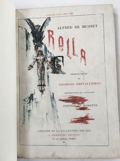 MUSSET (Alfred de). Rolla. Paris, Librairie de la Collection des Dix, A. Romagnol,...