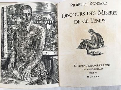 RONSARD. Discourse of the Miseries of this Time. Paris, Le Fuseau chargé de laine,...