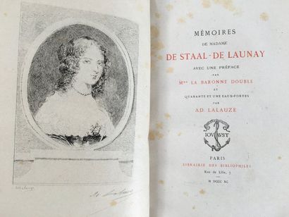 STAAL-DELAUNAY (Madame de) Mémoires. Paris, Jouaust, 1890. 2 volumes in-8, maroquin...