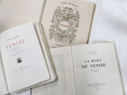 VENISE. Ensemble 3 volumes, in-4, broché, ou en feuilles, emboîtage.
BARRÈS (Maurice)....