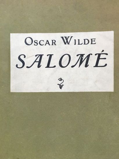 WILDE (OSCAR). Salome. One-act drama. Paris, Printed for subscribers, 1907. In-4,...