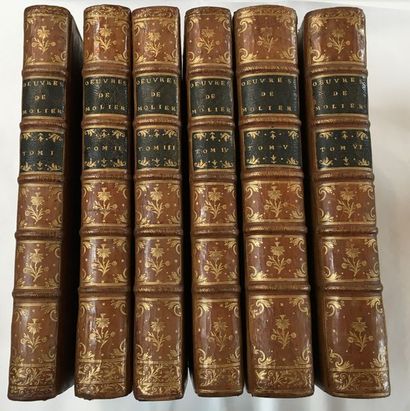 MOLIERE. Œuvres. Nouvelle édition. Paris, s.n. [Pierre Prault], 1734. 6 volumes in-4,...