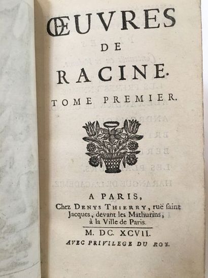 RACINE (Jean). Œuvres. Paris, Denys Thierry [Pierre Trabouillet pour le tome II],...