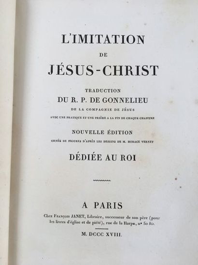 THOMAS A KEMPIS. L'Imitation de Jésus-Christ. Traduction du R. P. de Gonnelieu de...