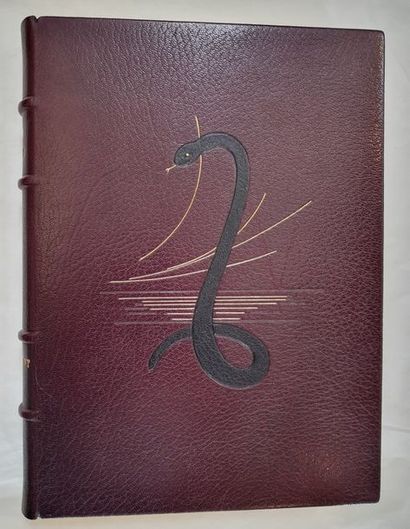 ADAM (Paul). Le Serpent noir. Paris, Pour les Cent bibliophiles, 1913. In-4, maroquin...