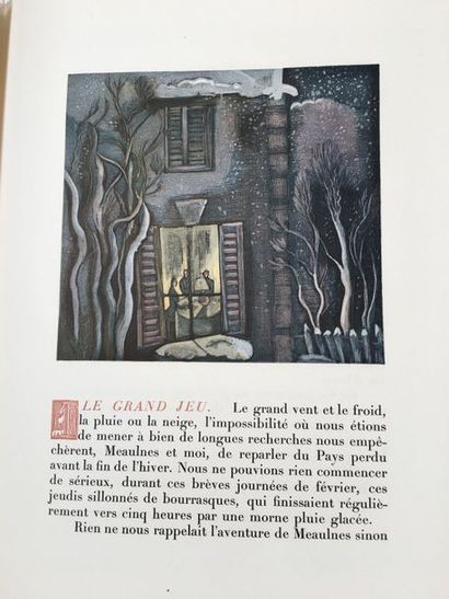 ALAIN-FOURNIER. Le Grand Meaulnes. Paris, Émile-Paul Frères, 1930. In-4, en feuilles,...