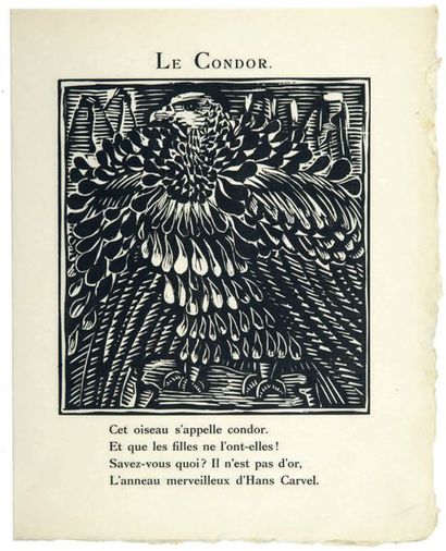 APOLLINAIRE (Guillaume). Le Bestiaire ou Cortège d'Orphée. Paris, Deplanche, 1911....