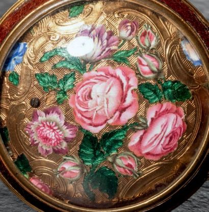 Philippe MIEGE à Genève - Milieu du XVIIIe siècle 
Watch in gold and enamel with...