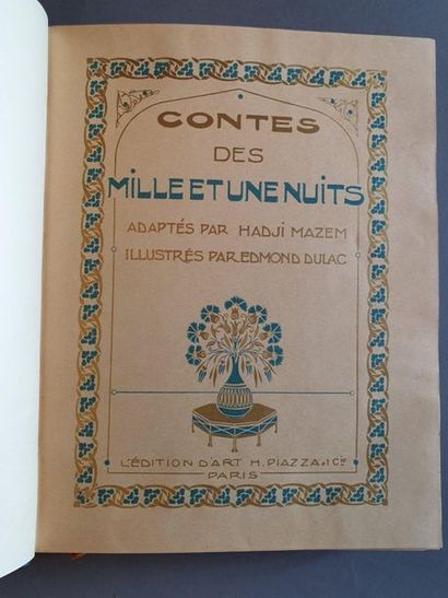 null TESTS OF THOUSANDS AND NIGHTS adapted by Hadji-Mazem. Illustrated by Edmond...