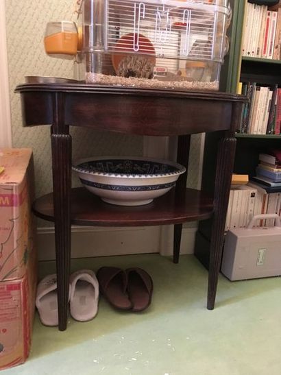 null Console
Made of natural wood, tapered fluted legs 1930s
work
