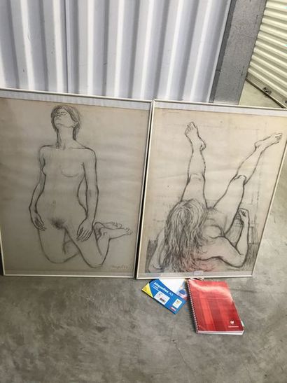 Daniel RIBERZANI (1942) 
Nude in bed
Watercolour and pencil on paper
65 x 49cm
We...