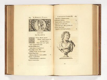 HORACE Opera. Londres, John Pine, 1733-1737. 2 volumes in-8 de 16 ff.n.ch. (y compris...