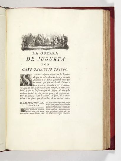SALLUSTE La Conjuracion de Catilina y la Guerra de Jugurta. Madrid, Joachin Ibarra,...