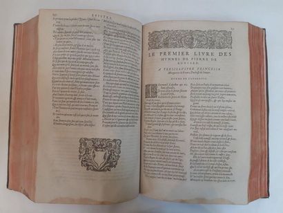 RONSARD (Pierre de). Les Œuvres. Paris, Nicolas Buon, 1609. Fort volume in-folio,...