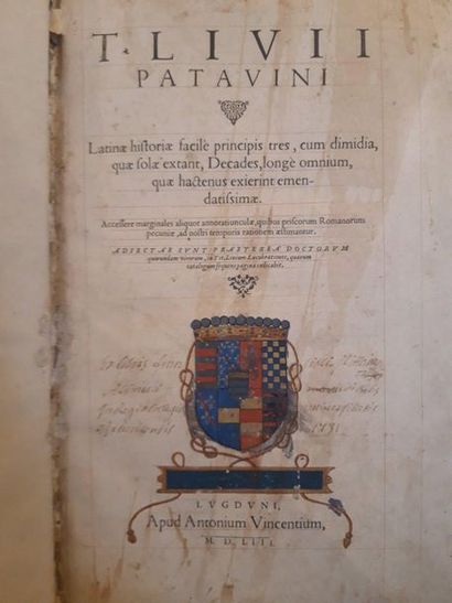 TITE-LIVE. Latinae historiae. Lyon, [Jean Frellon pour] Antoine Vincent, 1553. 2...