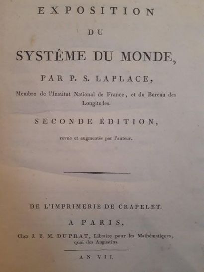 LAPLACE (Pierre-Simon de). 