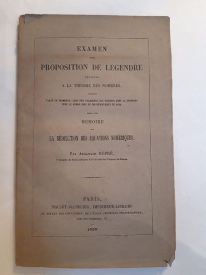 LEGENDRE (Adrien-Marie). Essai sur la théorie des nombres. Seconde édition. Paris,...