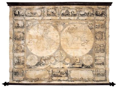 null CARD. - ROOM, Gobert-Denis. World map containing the known parts of the terrestrial...