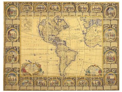 null CARD. - CLOUET, J-B. L. (Abbot)/MONDHARE, L. Map of America, divided into its...