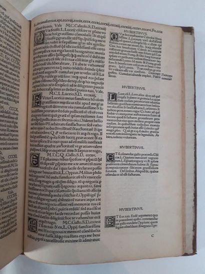 CICERON. Epistolarum familiarium libri XVI. Lyon, Jacques Huguetan, n.d. Lyon, Jacques...