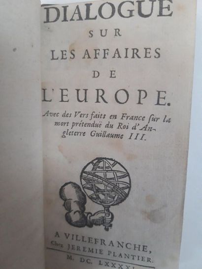 DIALOGUE on European affairs. Villefranche,...