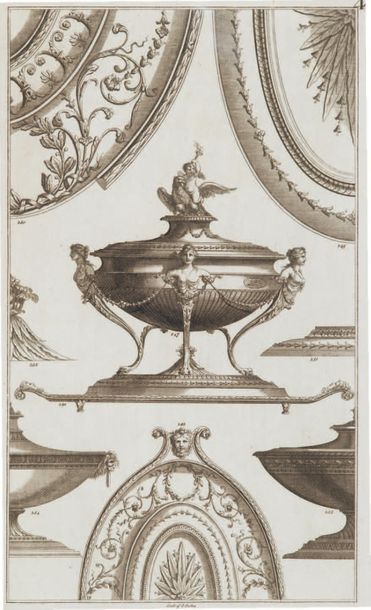 PERGOLESI (Michelangelo). Designs for Various Ornaments. Londres, 1777-1797. In-folio,...