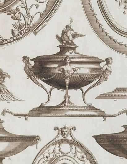PERGOLESI (Michelangelo). Designs for Various Ornaments. Londres, 1777-1797. In-folio,...