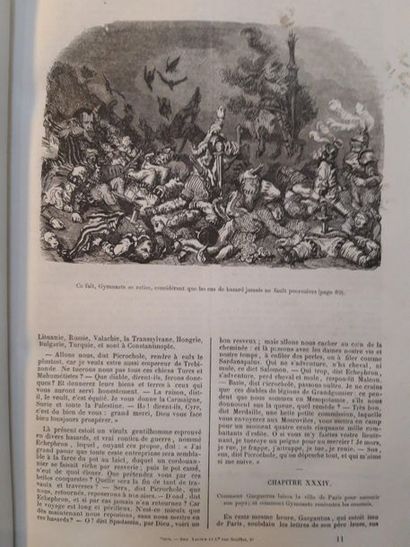 RABELAIS. Works. Paris, J. Bry aîné, 1854. In-4, half fawn grief, spine decorated...